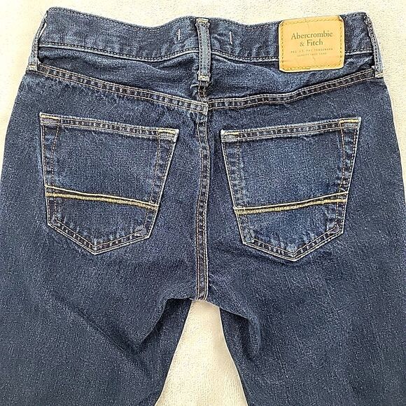 Abercrombie Fitch Mens Button Fly Jeans Size 26x29 Slim Straight 100% Cotton - Picture 4 of 10
